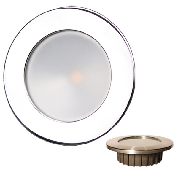 Lunasea Lighting Lunasea Gen3 Warm White, RGBW Full Color 3.5 in. IP65 Recessed Light w/Polished Stainless Steel B LLB-46RG-3A-SS - main